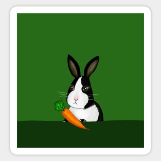 Picture Day Yay! Folk Bunny on green Sticker